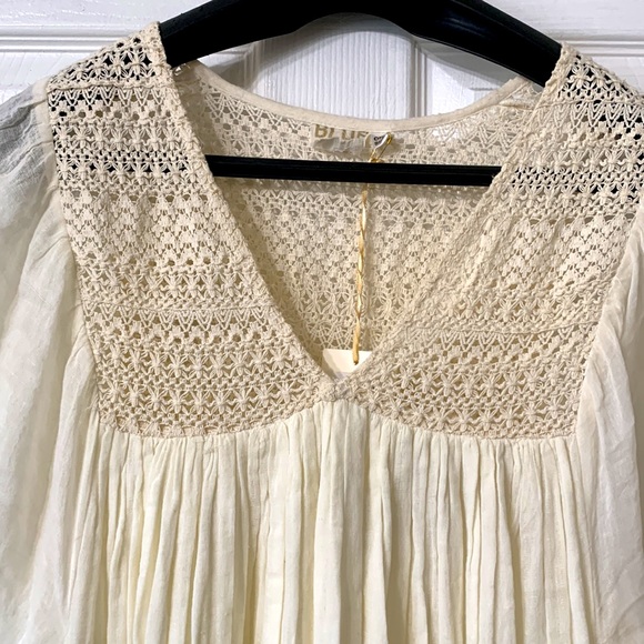 Blue Hippy Maxi Crochet Dress - Picture 2 of 6